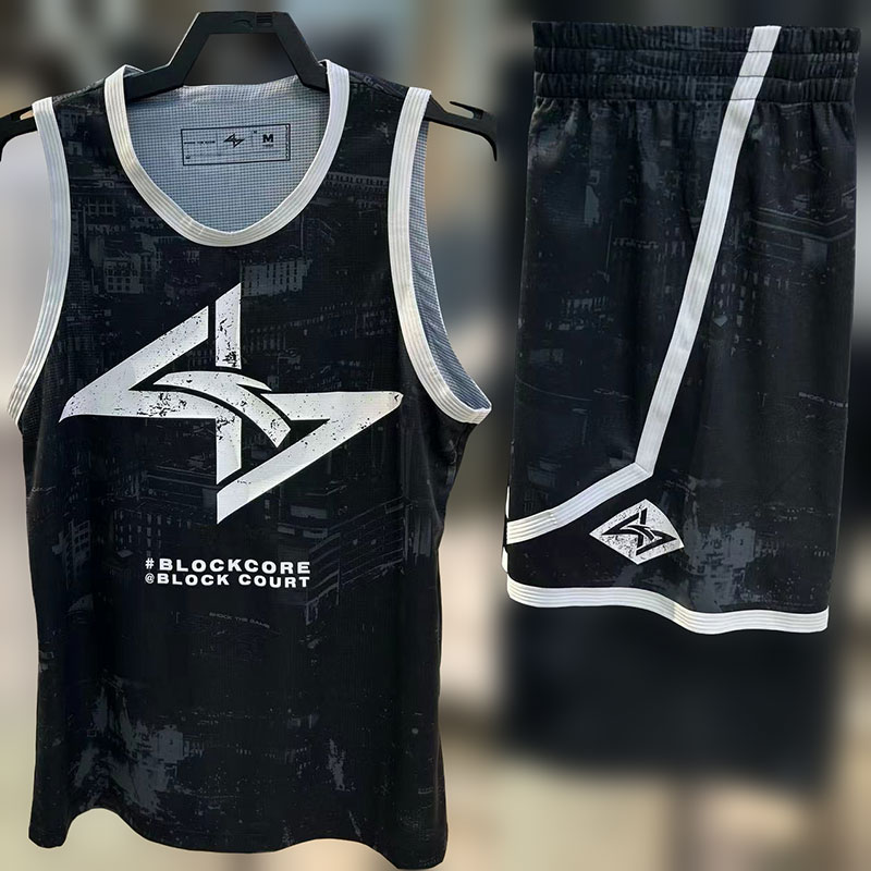 安踏SHOCK4丨籃球服比賽套裝男士夏季無(wú)袖背心運(yùn)動(dòng)短褲152431201-5